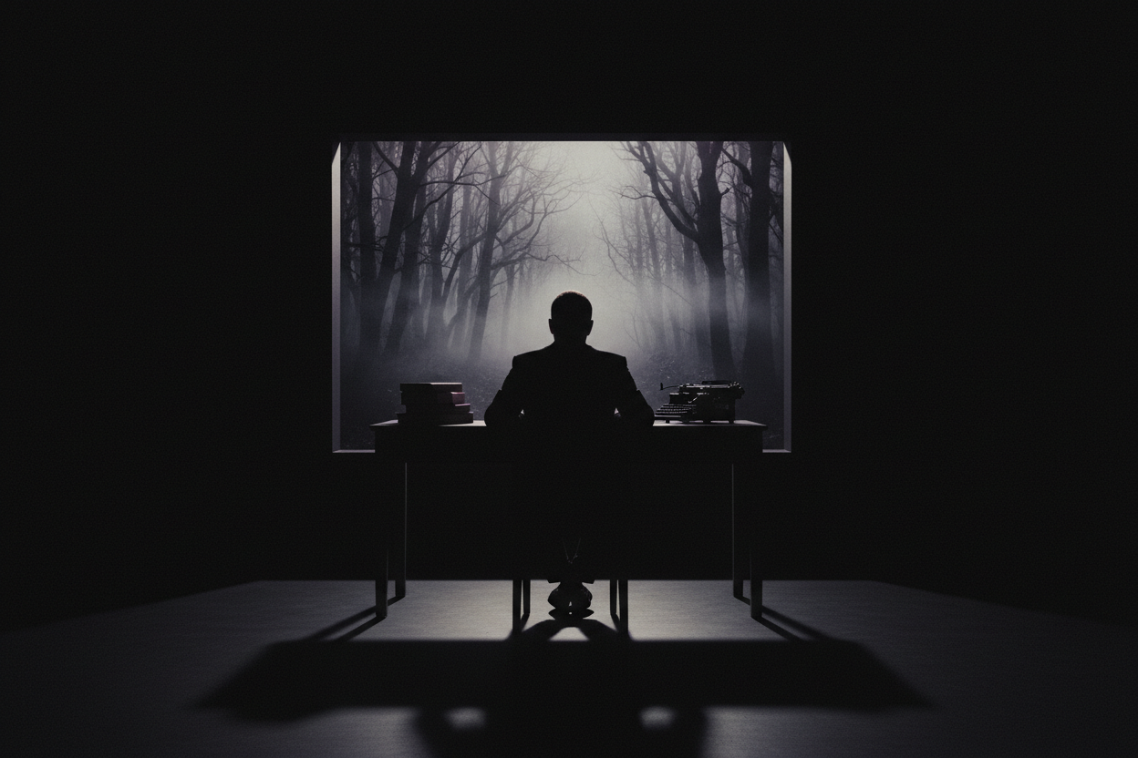 Writer Silhouette Portrait